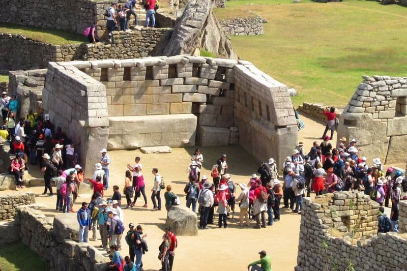 Zustrom von Touristen in der Hochsaison. Zustrom von Touristen in der Hochsaison.